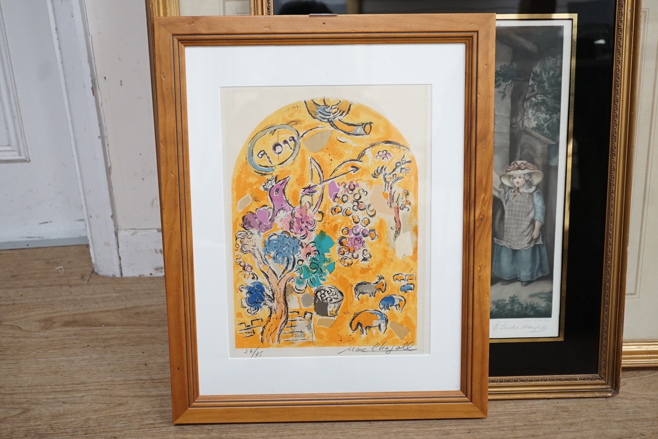 Marc Chagall (1887-1985), colour lithograph, 'The tribe for Joseph', signed in pencil, 27/75, visible sheet 31.5 x 23.5cm